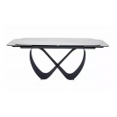 Стол обеденный SIGNAL INFINITY Ceramic Nature Cloud белый/черный 160-240/95